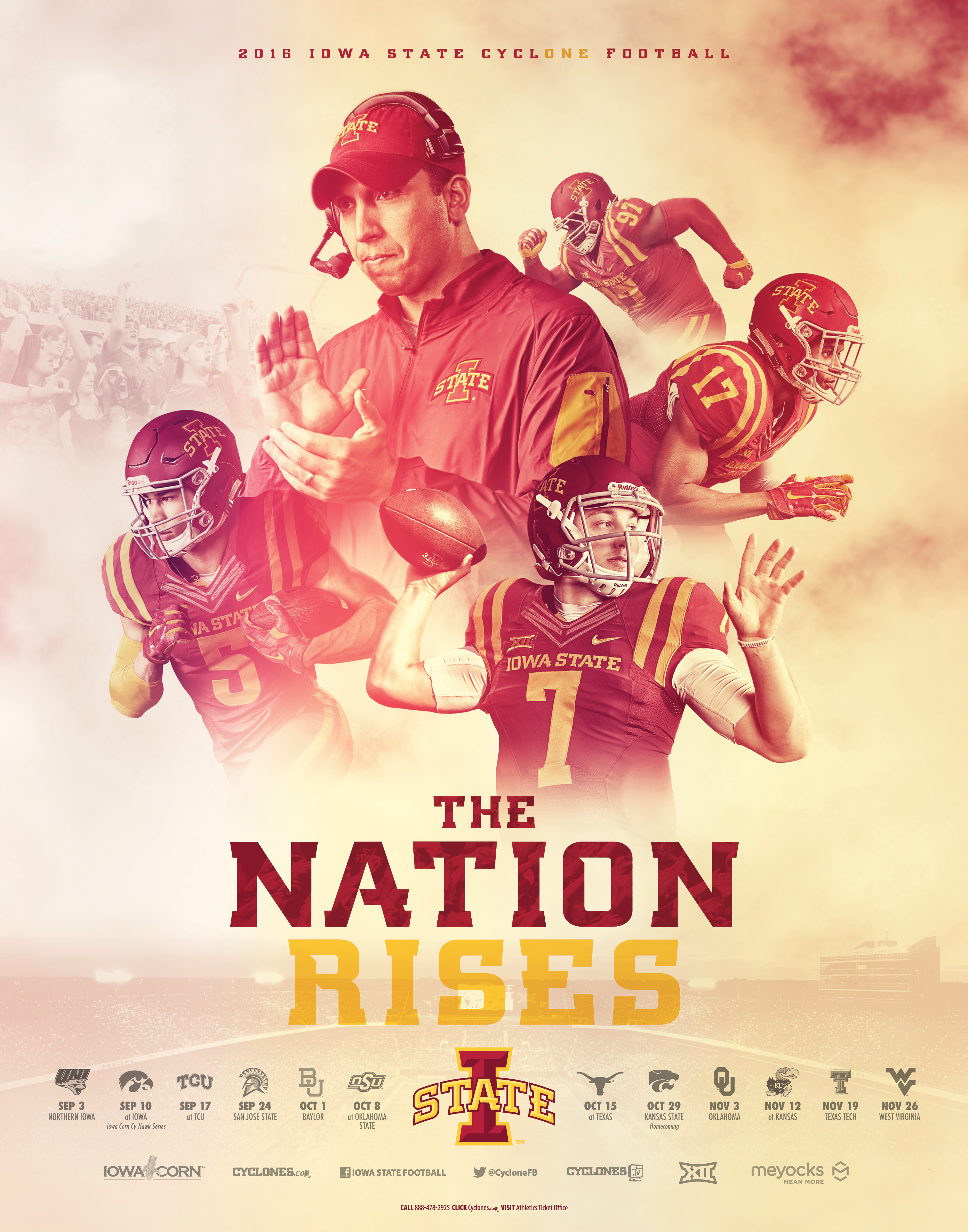 Iowa State football poster photo design